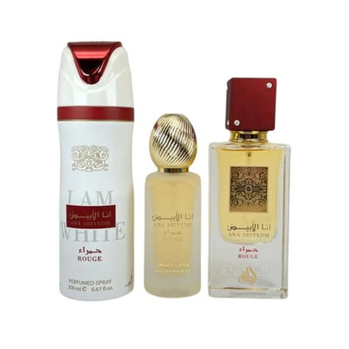 Lattafa Ana Abiyedh Rouge Set de Regalo Árabe para Mujer