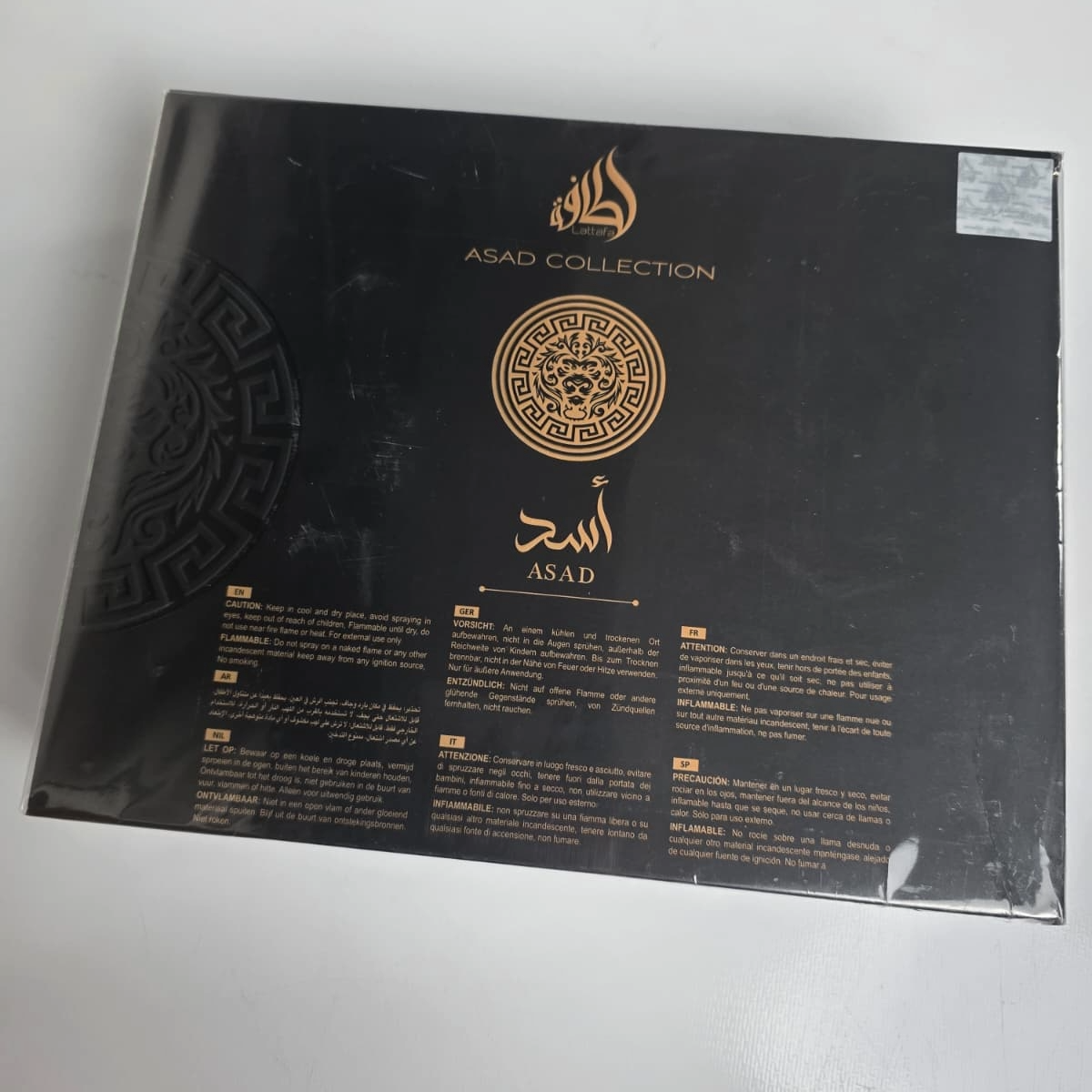 Lattafa Asad – Set de Regalo Hombre (EDP 100 ml + Deo 200 ml + Hair Mist 50 ml)